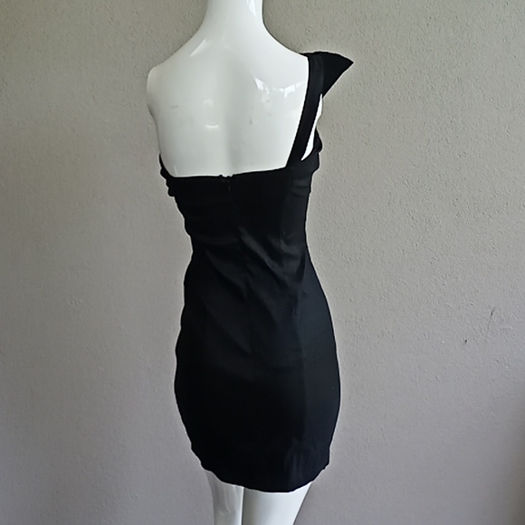 Bardot little black dress with oversized bow size 6 - Picture 4 of 6